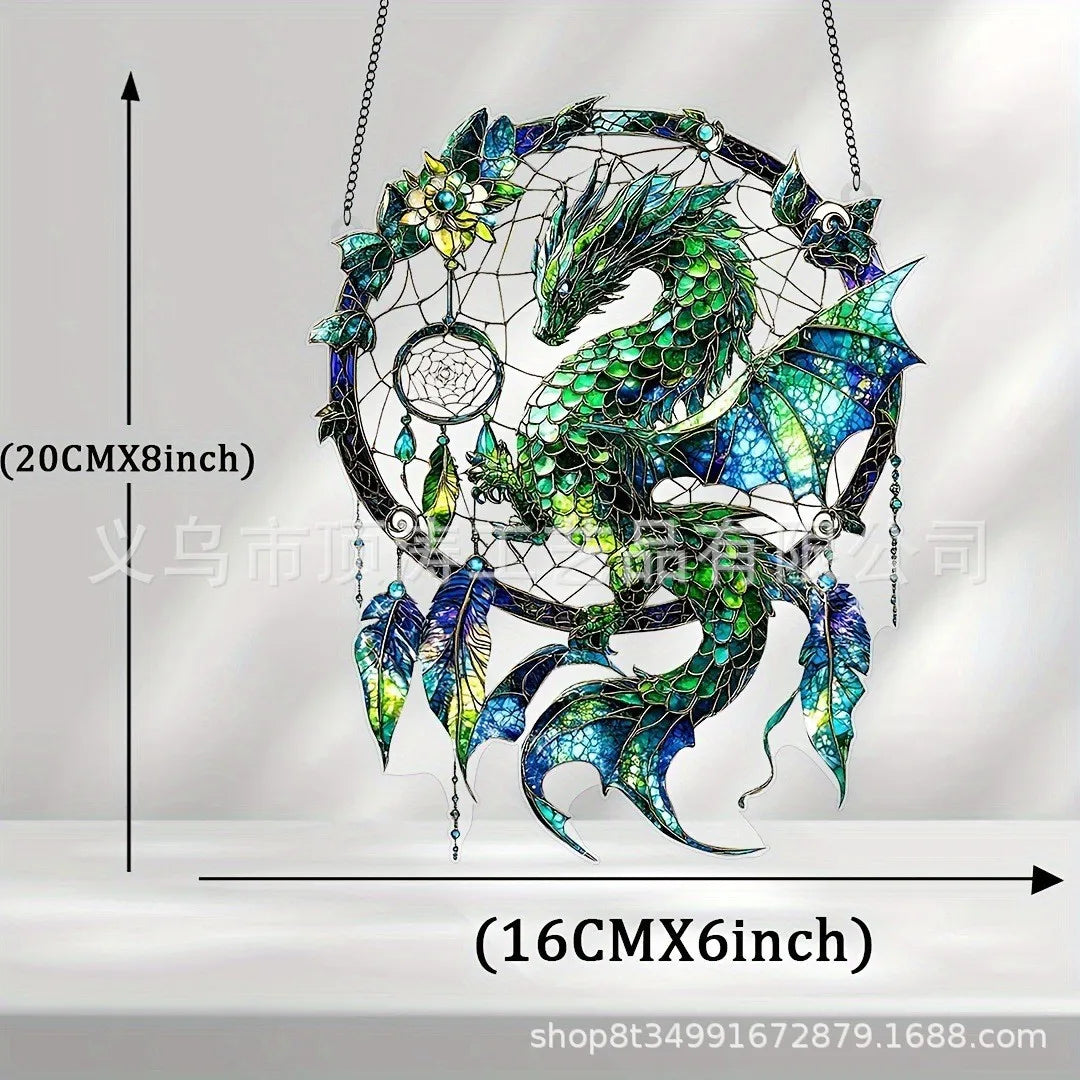 🐉💚 20*20 Green Dragon 2D Acrylic Suncatcher 💚🐉