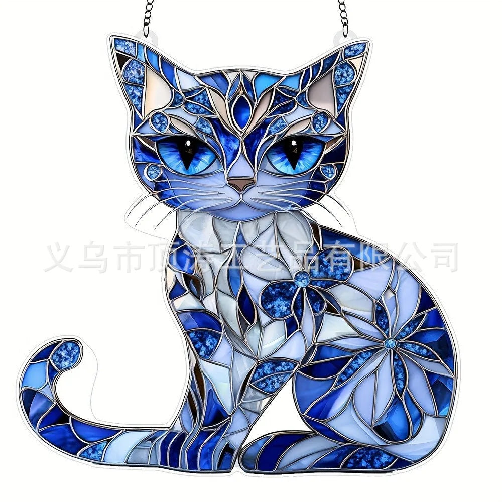 🐱💙 20*20 Blue Cat 2D Acrylic Suncatcher 💙🐱