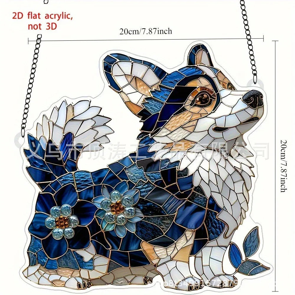 🐶 20*20 Corgi 2D Acrylic Suncatcher 🐶