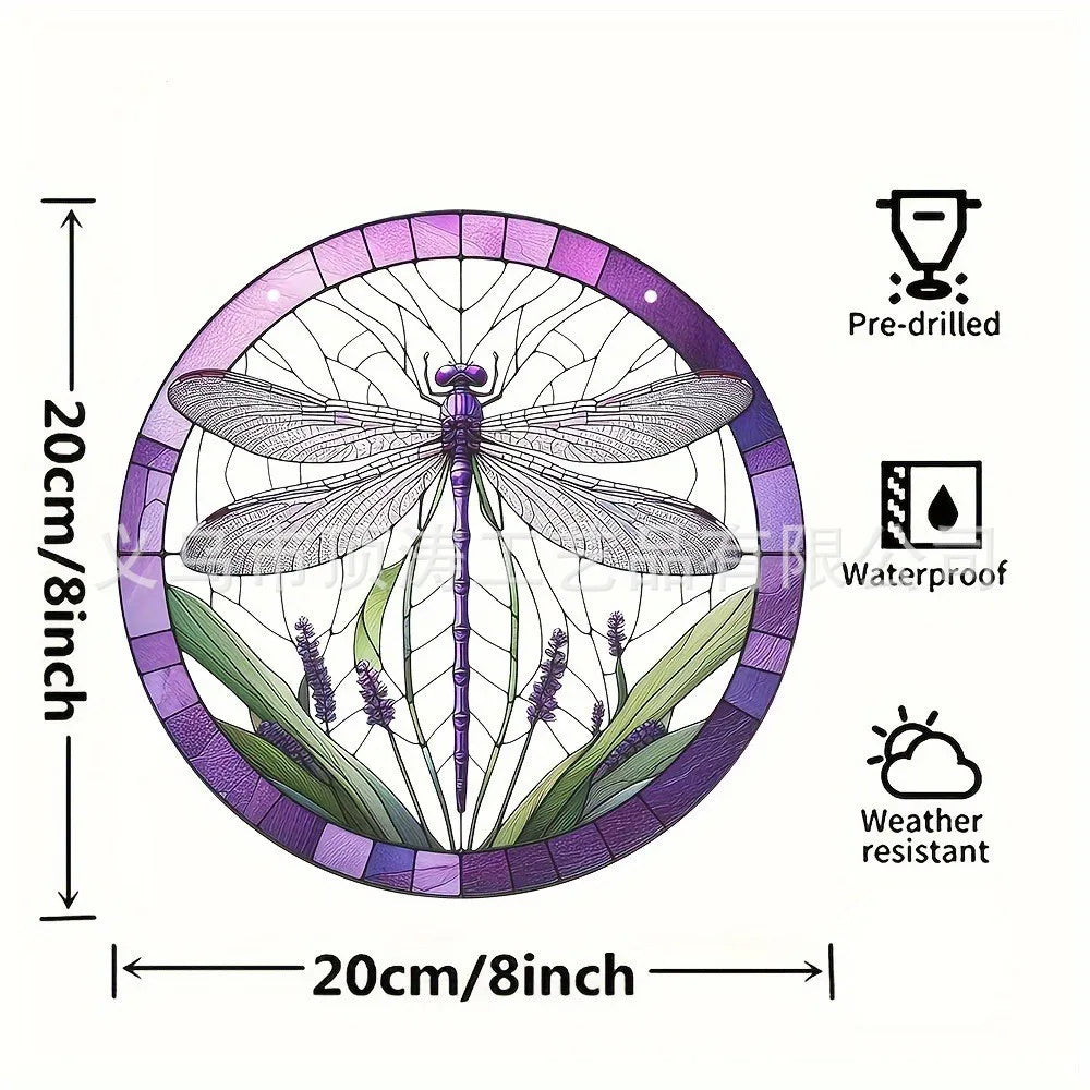💜 20*20 Purple Dragonfly 2D Acrylic Suncatcher 💜