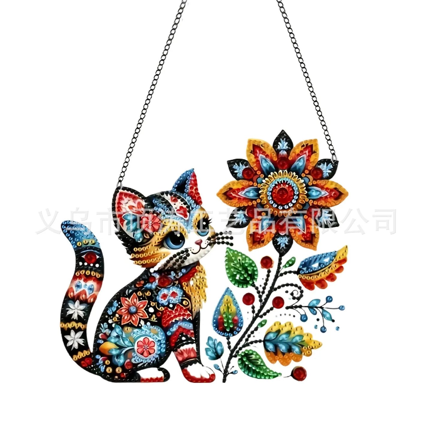 🐱🌻 20*20 Kitten & Sunflower 2D Acrylic Suncatcher 🌻🐱