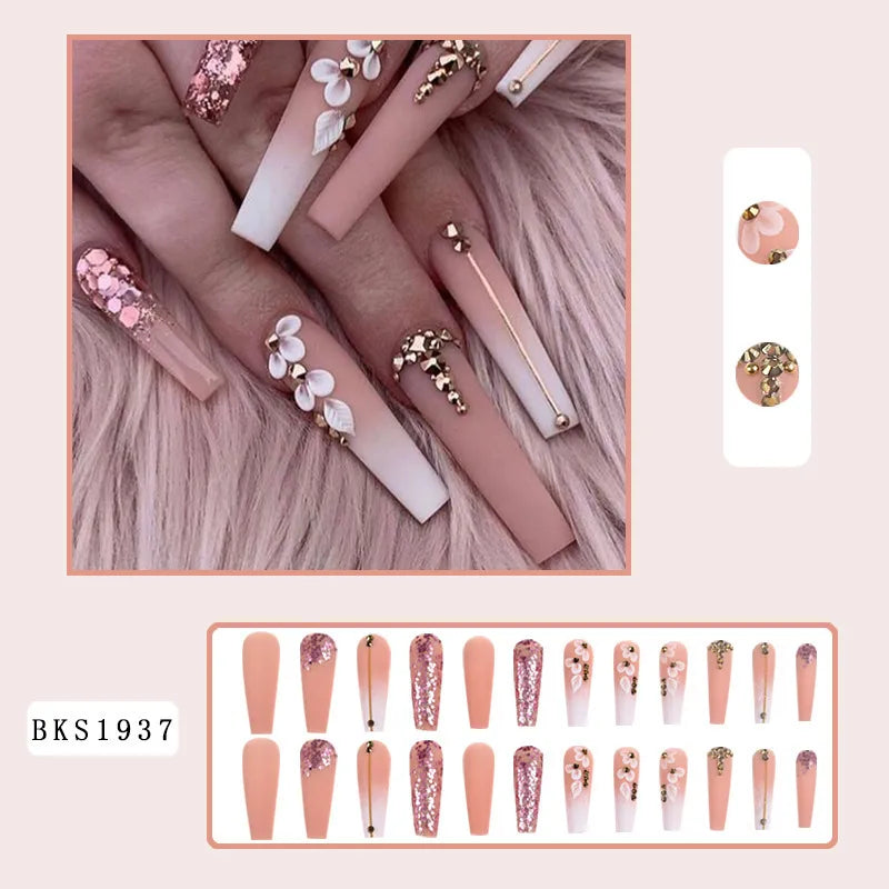 Bks1937 Glitter Gradient Camellia Wear Armor|Jelly Glue