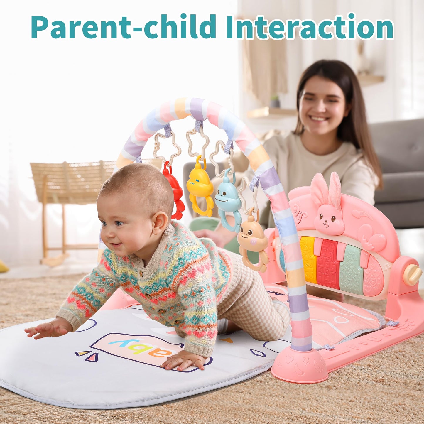 ๐๐ถ Baby Play Mat & Piano Gym with Sensory Toys & Music ๐ถ๐