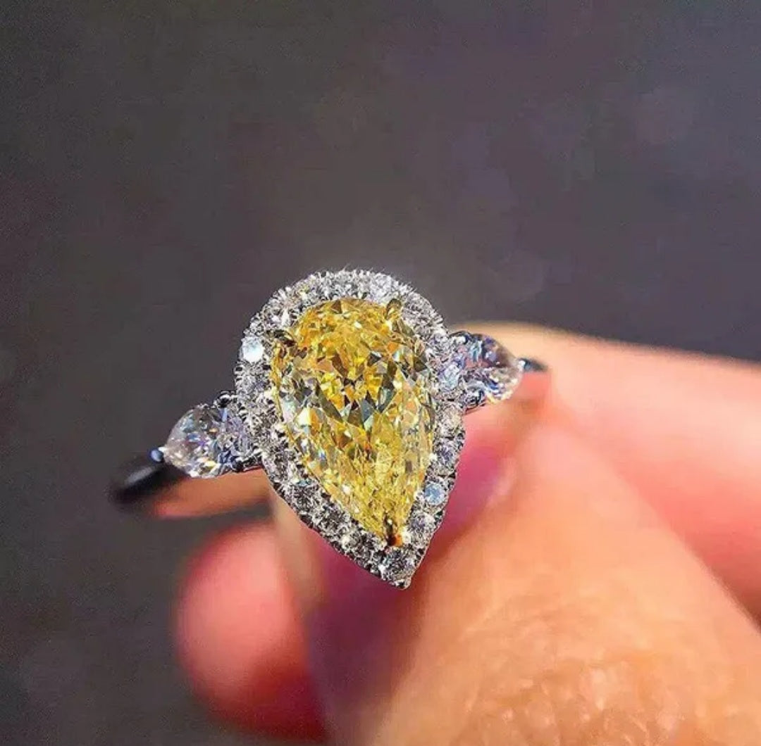 ✨💍 Luxury 925 Sterling Silver Topasz Sapphire Ring 💍✨