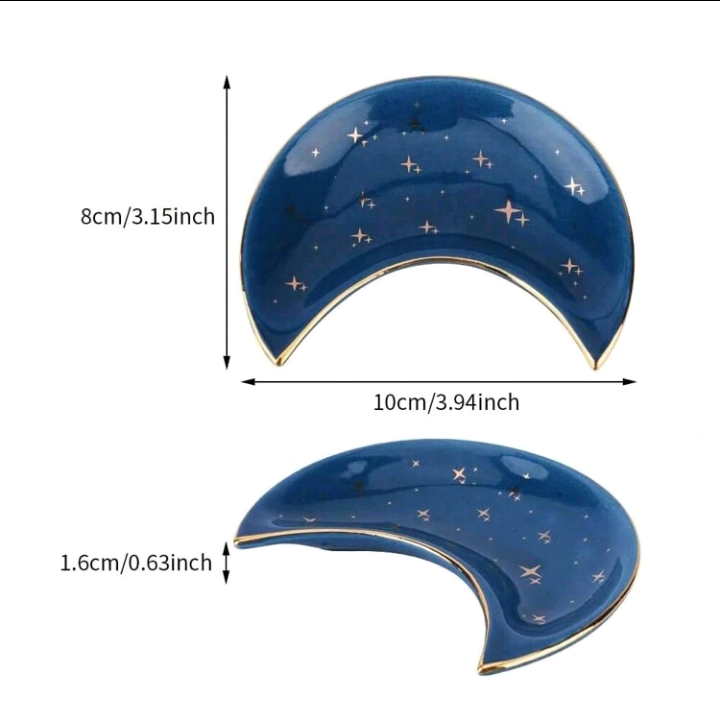 🌙 Celestial Ceramic Trinket Dish ⭐