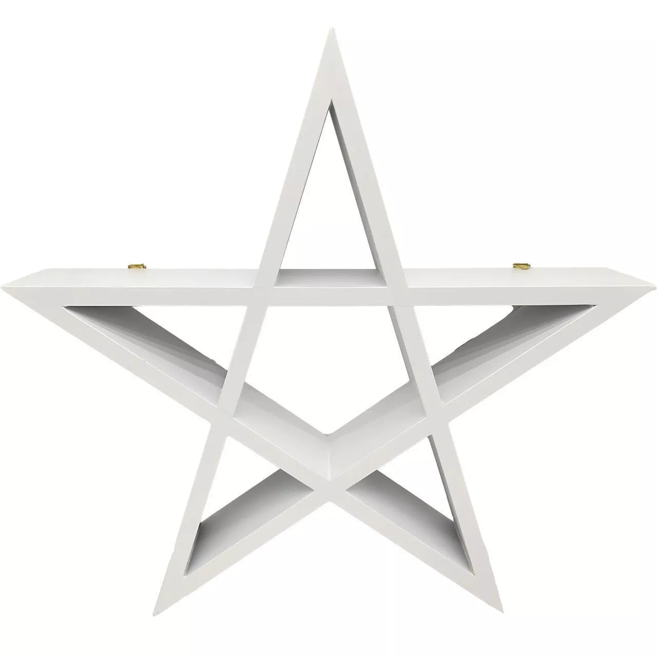 🌟 White Pink or Blue Pentagram Shelf – Modern Gothic Décor 🌟