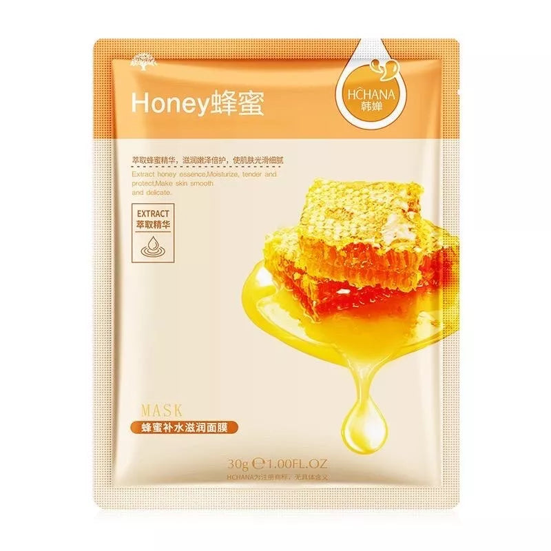✨ 6pc Beauty Natural Skincare Face Mask Sheets ✨