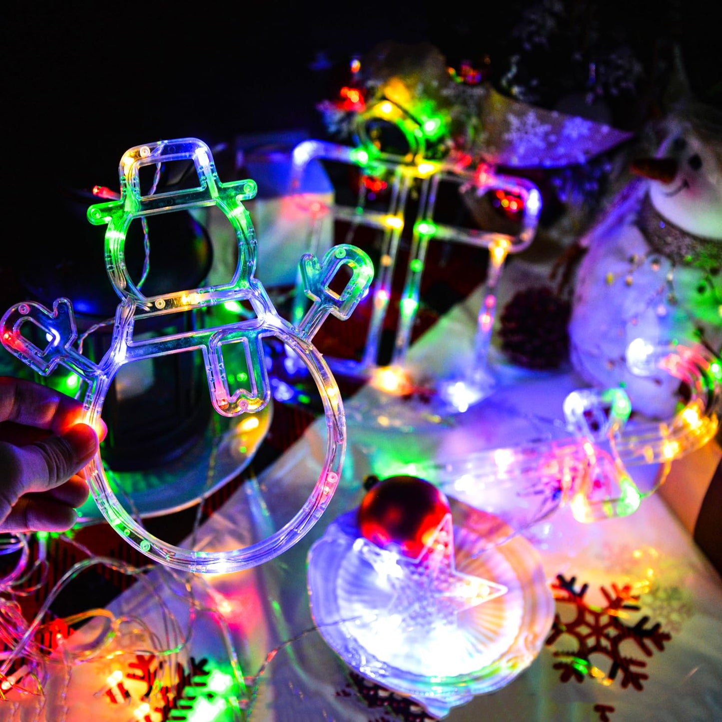 ✨🎄 Christmas Window Lights – 180 LED Multicolour Set 🎄✨