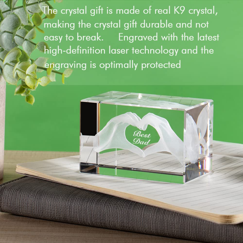 💎 Best Dad Crystal Cube Gift 💎