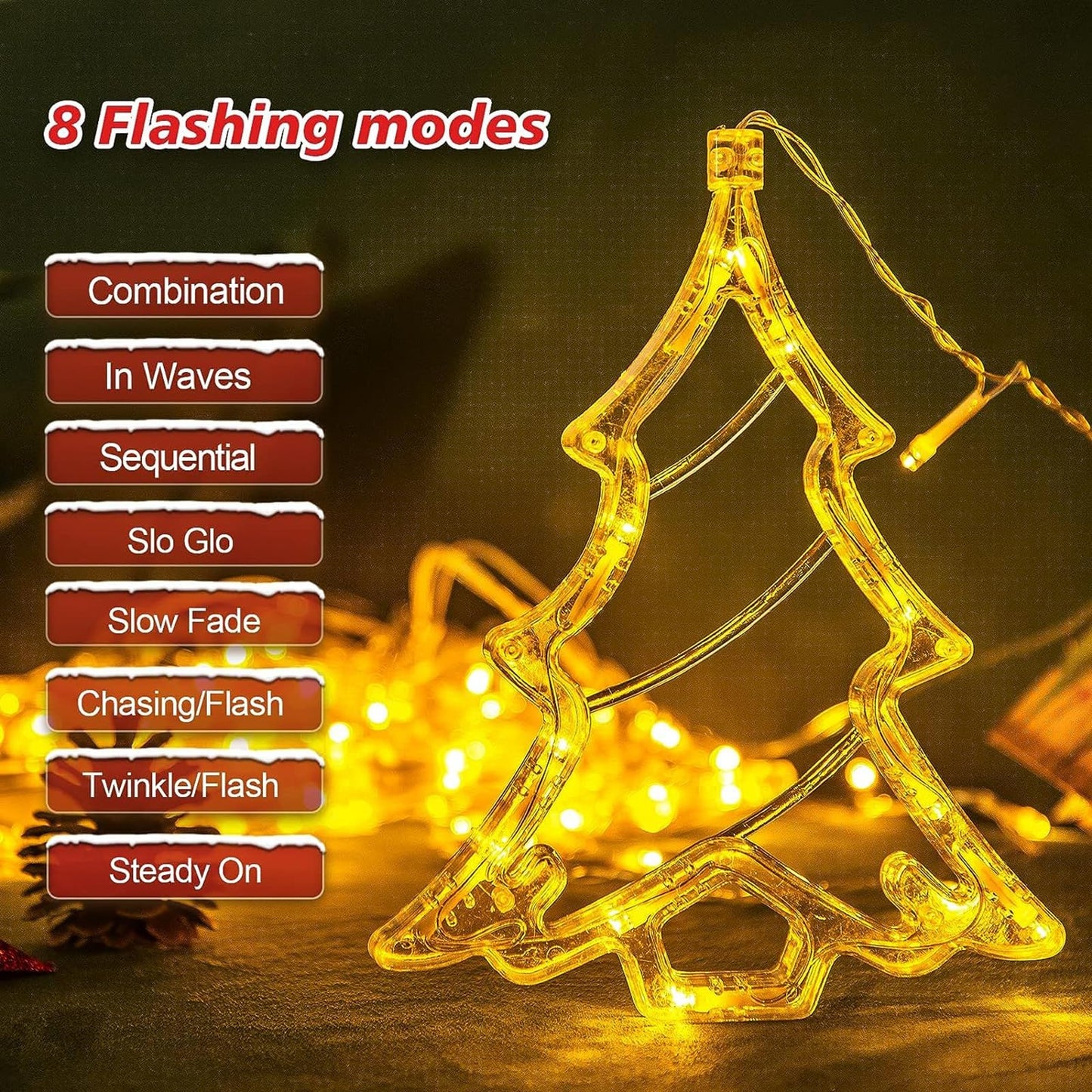 11.5ft Waterproof LED Fairy Curtain Lights