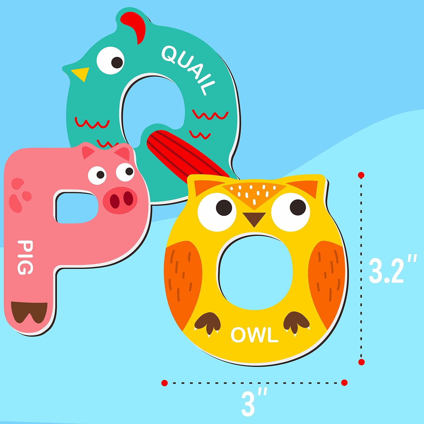Large Magnetic Animal Alphabet Letters