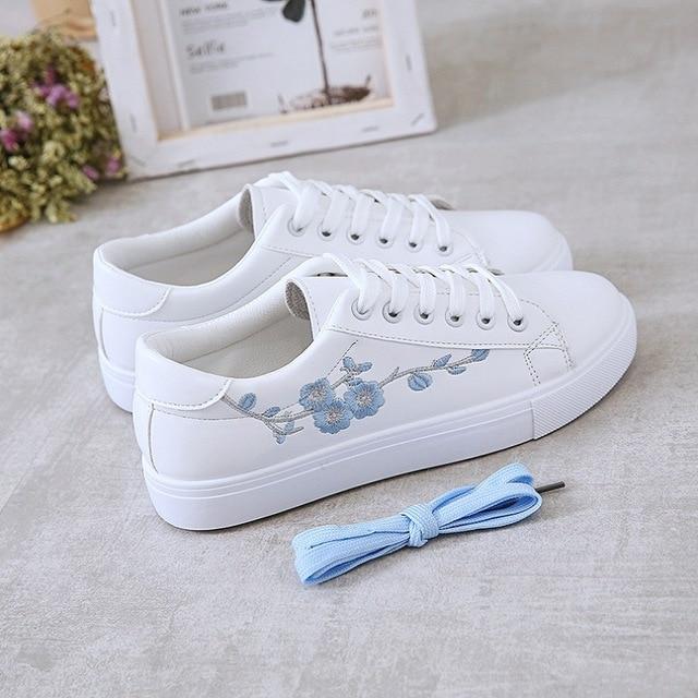 👟🌸 Blue & Pink Floral Trainers 🌸👟