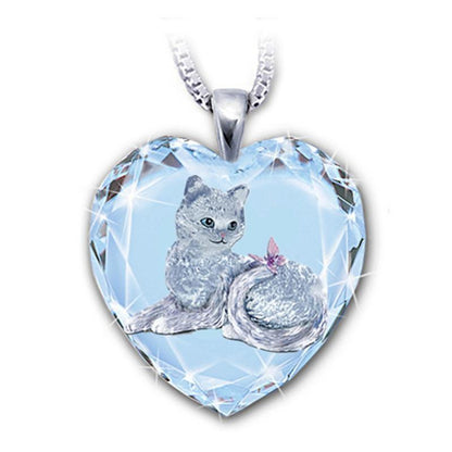 Cat Heart Necklace
