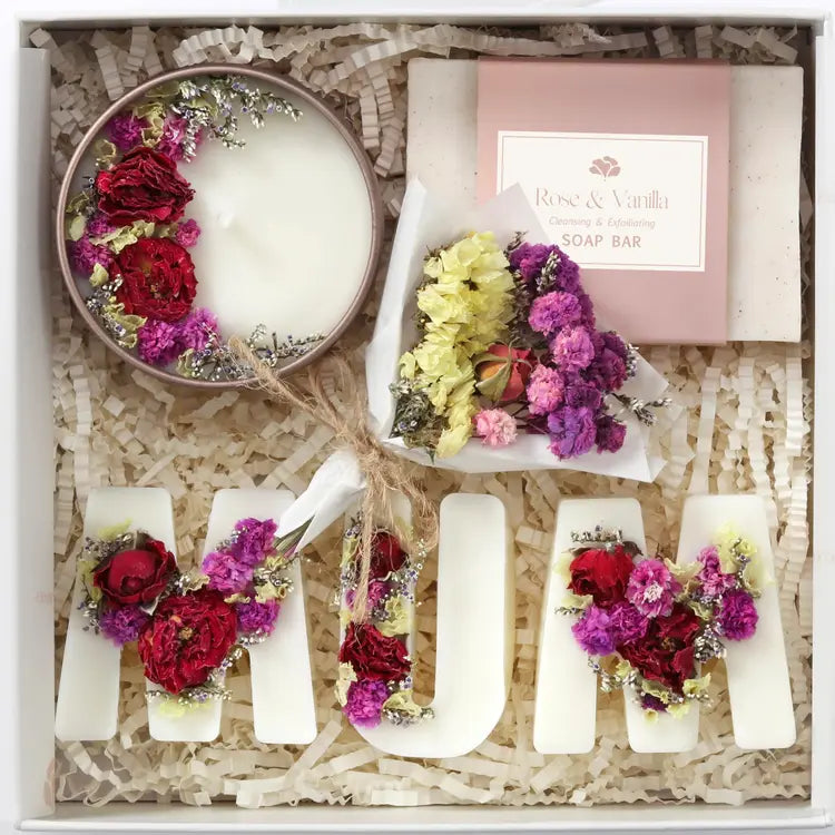 Spa Gift Basket for Mum Dutch Flower Fields Inspired Home Pamper Set