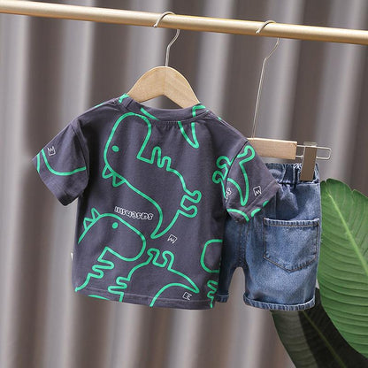 🦖 Dino Denim Shorts Sets 🦖