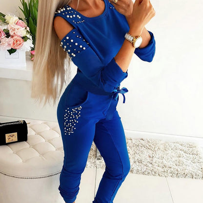 👟✨ Women’s 2pc Beaded Diamante Tracksuit (2 Colour Choices!) ✨👟
