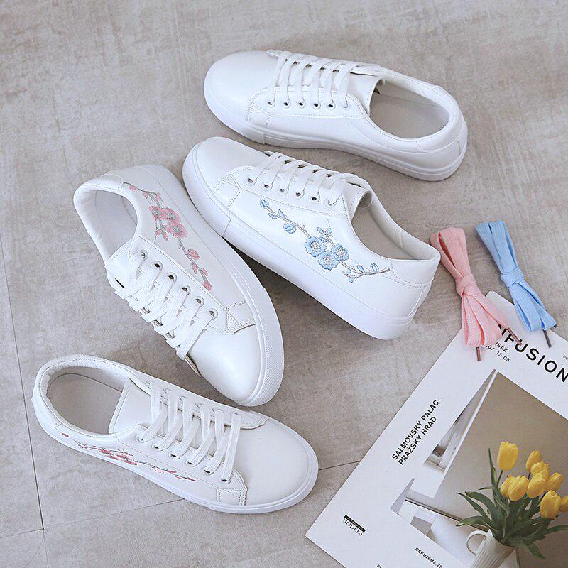 👟🌸 Blue & Pink Floral Trainers 🌸👟