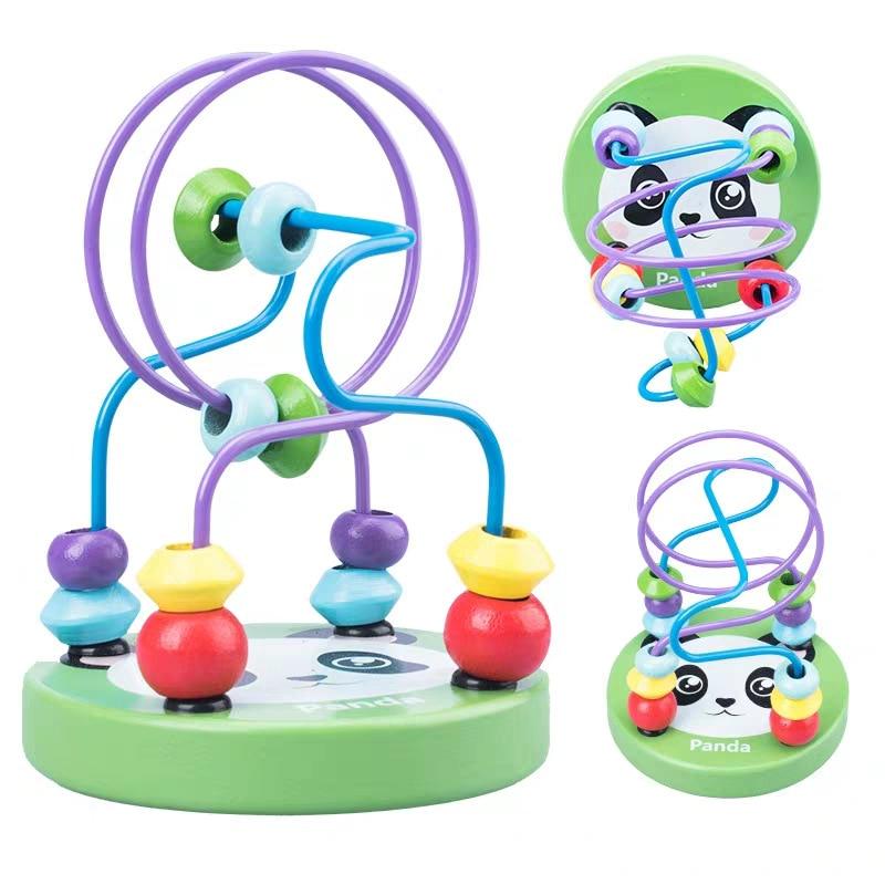 🎢 Montessori Wooden Bead Maze Roller Coaster 🎢
