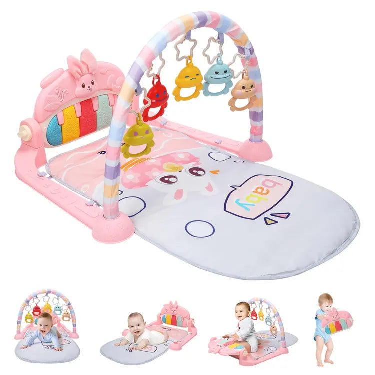 🎀👶 Baby Play Mat & Piano Gym with Sensory Toys & Music 👶🎀