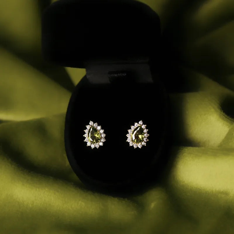 💚 14K Gold Plated Sterling Silver 925 Water Droplet Earrings 💚