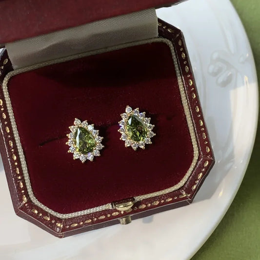 💚 14K Gold Plated Sterling Silver 925 Water Droplet Earrings 💚