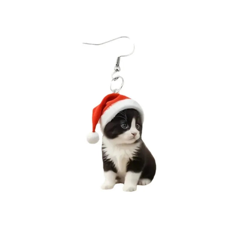 🎅🐱 Purr-fectly Festive Earrings 🐱🎅