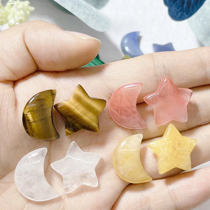 🌙⭐ 1 Pair Crystal Star & Moon Sets ⭐🌙