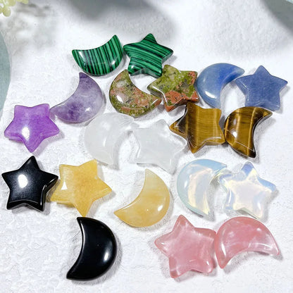 🌙⭐ 1 Pair Crystal Star & Moon Sets ⭐🌙