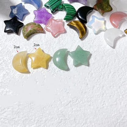 🌙⭐ 1 Pair Crystal Star & Moon Sets ⭐🌙