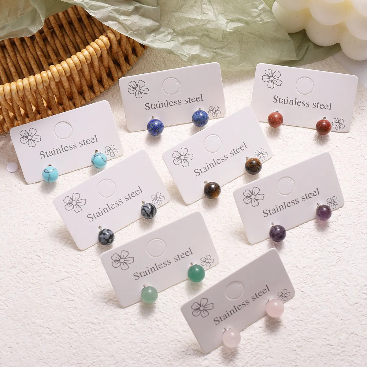 ✨ Elegant Sweet Round Crystal Stud Earrings ✨