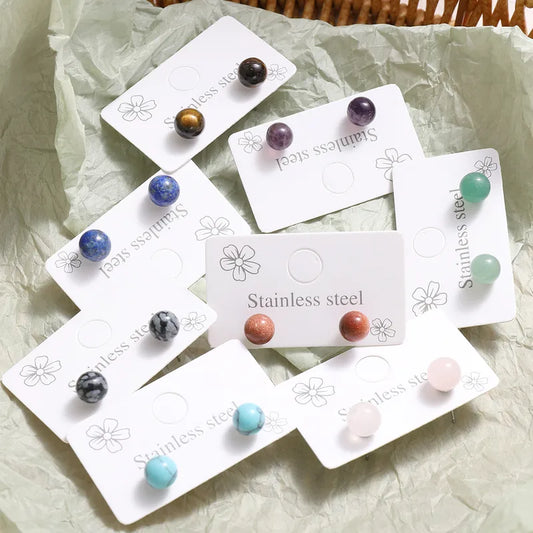 ✨ Elegant Sweet Round Crystal Stud Earrings ✨