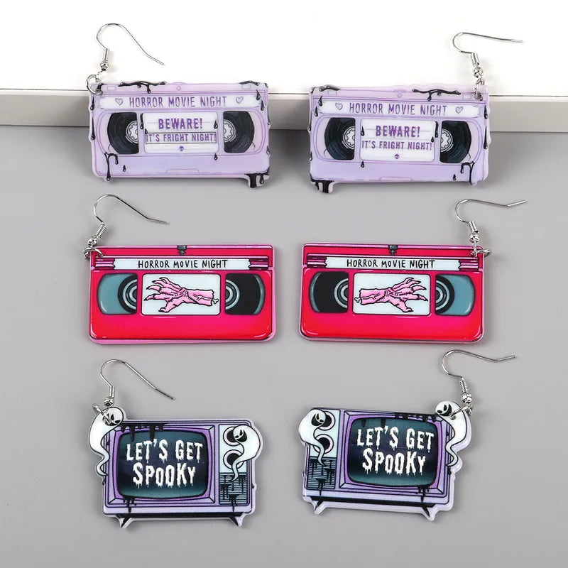 🎃🔪 3pc Halloween Horror Movie Night Earring Set🔪🎃