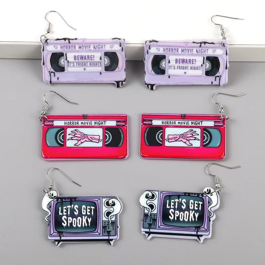 🎃🔪 3pc Halloween Horror Movie Night Earring Set🔪🎃