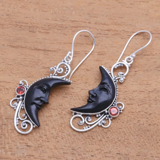 🌙 Black Moon Earrings 🌙