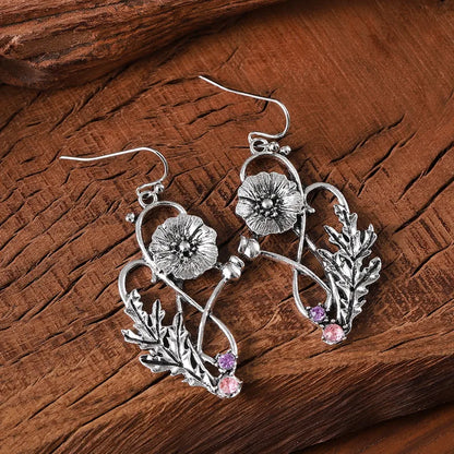 🌷 Whimsical Retro Flower Alloy Drop Earrings 🌷
