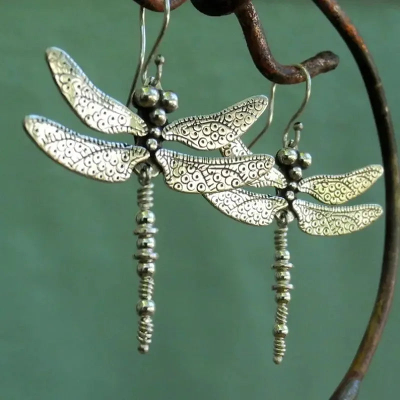 ✨ Retro Vintage Style Dragonfly Drop Earrings ✨