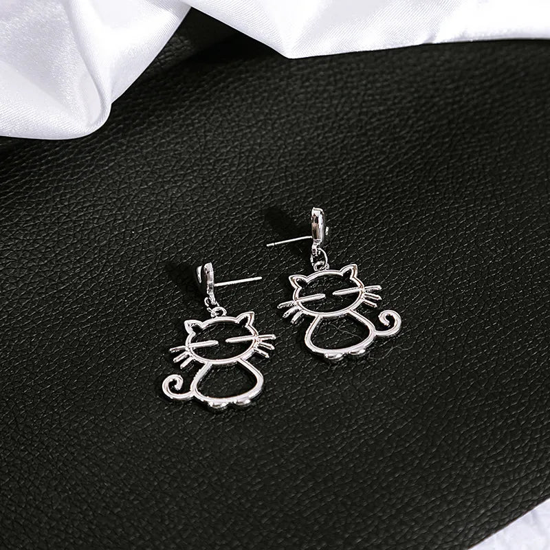 🐱 Silver Cat Earrings 🐱