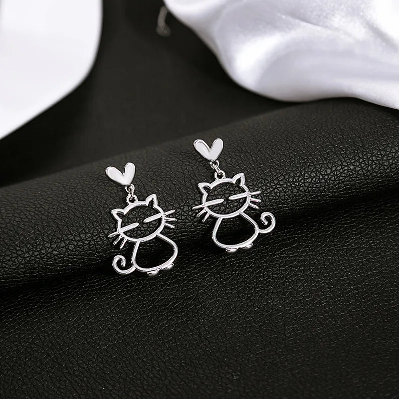 🐱 Silver Cat Earrings 🐱