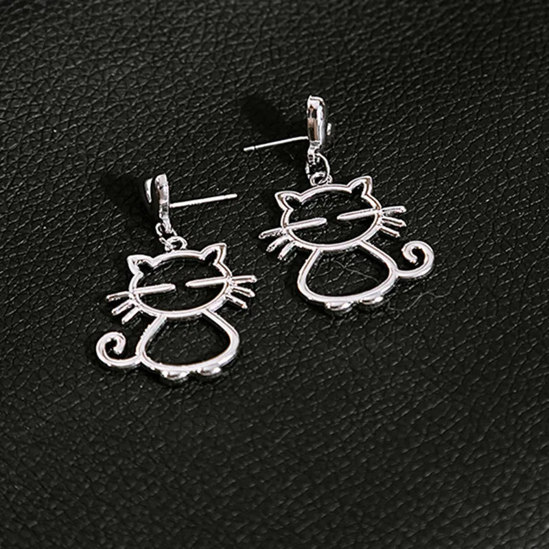 🐱 Silver Cat Earrings 🐱