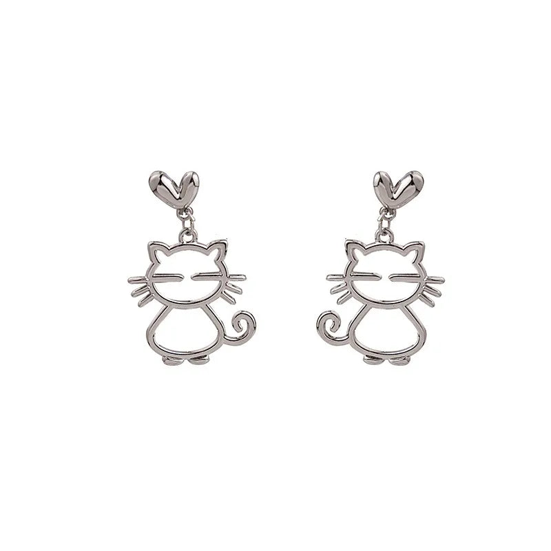 🐱 Silver Cat Earrings 🐱