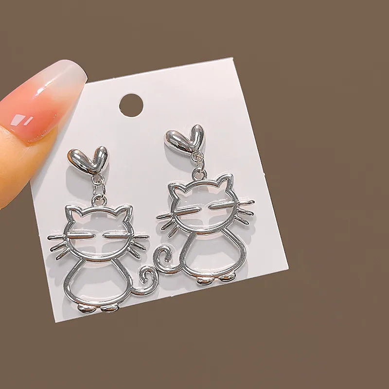 🐱 Silver Cat Earrings 🐱