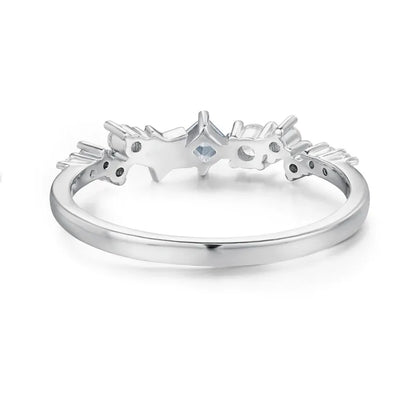 ⭐ Sterling Silver 925 Pentagram Geometric Star Zircon Ring⭐