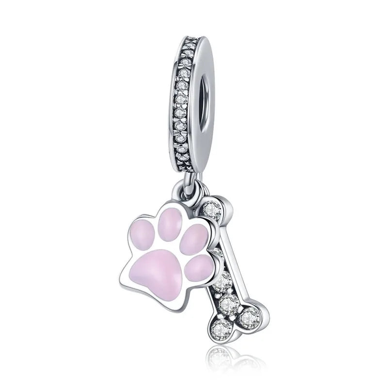 🦴 Paw Print & Bone Alloy Shaped Charm 🦴