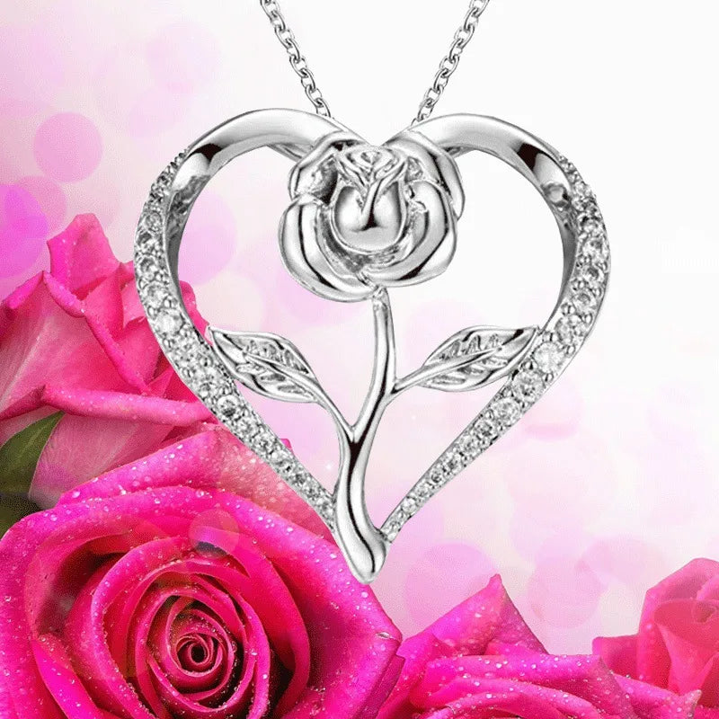 🌹 Diamante Rose Necklaces 🌹