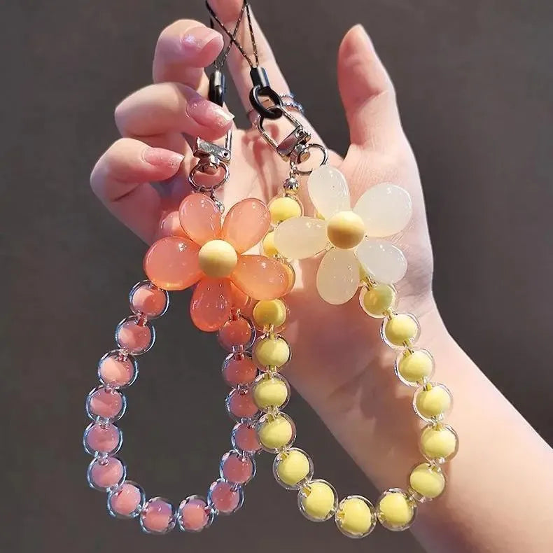 🌸✨ Sweet Flower Beaded Mobile Phone Chains ✨🌸