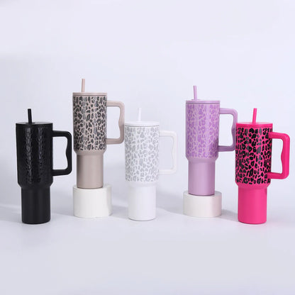 🐆 40oz Leopard Print Thermos Cups 🐆