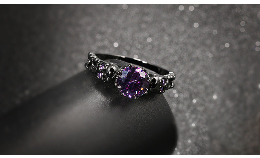 💀🔮 Purple Gem Skull Ring 🔮💀