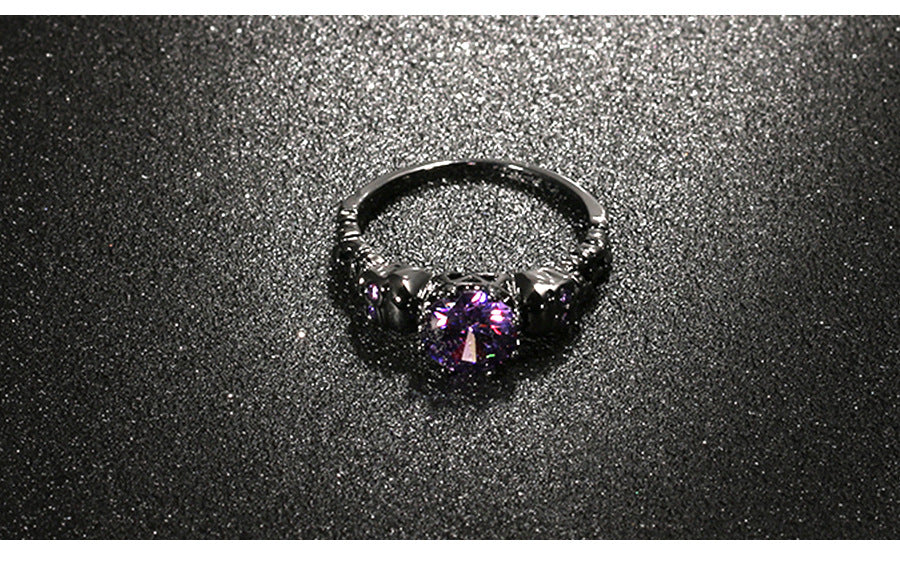 💀🔮 Purple Gem Skull Ring 🔮💀
