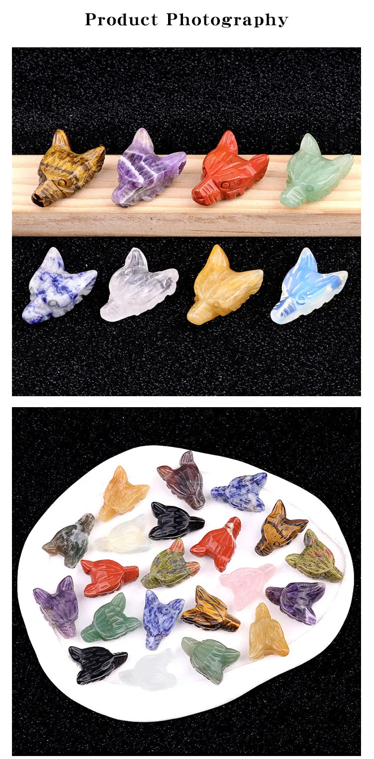 🐺 Crystal Wolf Head Ornaments 🐺
