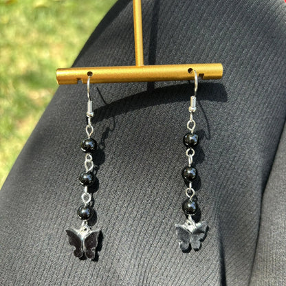 🦋💎 Original Natural Crystal Butterfly Earrings 💎🦋